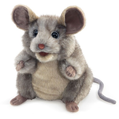 Graue maus folkmanis handpuppe - graue,