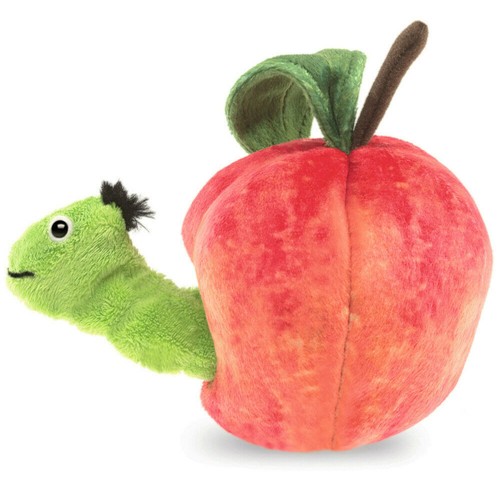 Handpuppe wurm apfel 3123 - wurm,